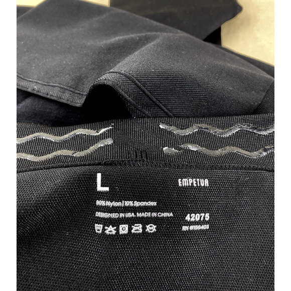 Empetua NWT High Waisted Shaping Leggings Black Nylon/Spandex Size Large - Picture 5 of 6